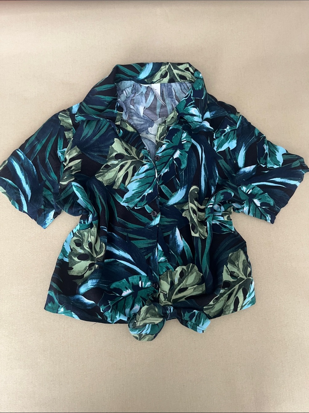 American Apparel Tropical Leaf Button-Down Shirt